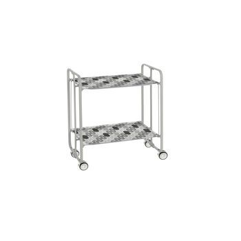 Carrito Auxiliar Plegable Bauhaus Con Ruedas – Armazón Metálico Gris, 2 Niveles, 4 Posiciones Ajustables,,88