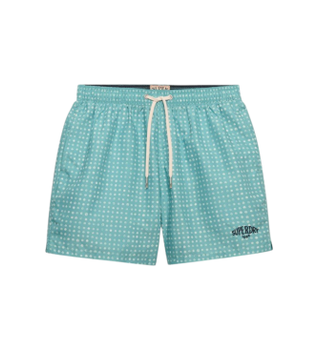Superdry para hombre. M3010262A Bañador Premium Printed 15 verde (XXL), Beachwear, Poliéster Reciclado