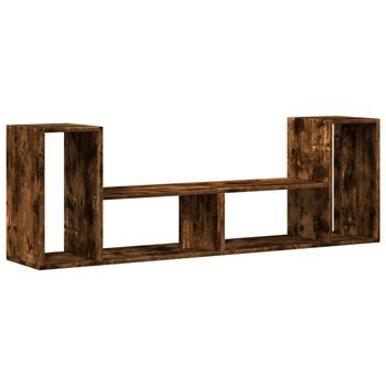 Muebles De Tv 2 Uds Madera Ingeniería Roble Ahumado 75x30x50 Cm Vidaxl