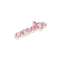 iluminacion led decorativa de plastico create rosa 35x15x2 cm