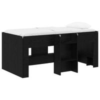 marco de cama alta para ninos roble negro 80 x 160 cm vidaxl