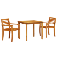 juego de comedor de jardin 3 uds madera maciza de acacia cfw534304