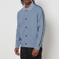 ps paul smith sport stripe cotton-blend knit cardigan - s