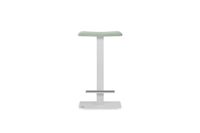 taburete 63 cm  asiento verde estructura blanco
