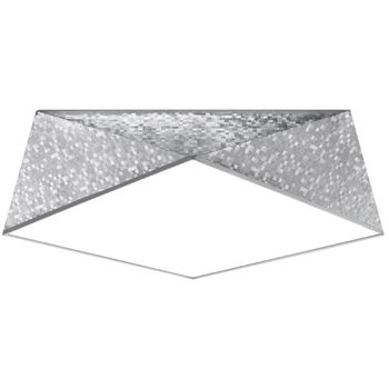 Lámpara de techo plata cloruro de polivinilo alt. 15 cm