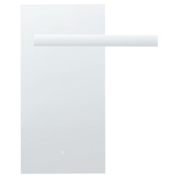 Espejo De Pared Con Led Moderno Rectangular Para Dormitorio Y Baño 50 X 100 Cm Cm Plateado Maux