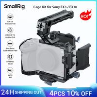 kit de jaula smallrig fx30 para sony fx3fx30 con mango superior placa de montaje en v abrazadera de cable protector de pantalla lcd 5823