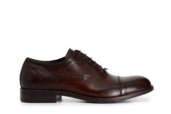 francesina de piel para hombre dark brown