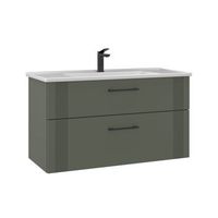 mueble para lavabo  - 100 x 45 x 55 cm - verde mate