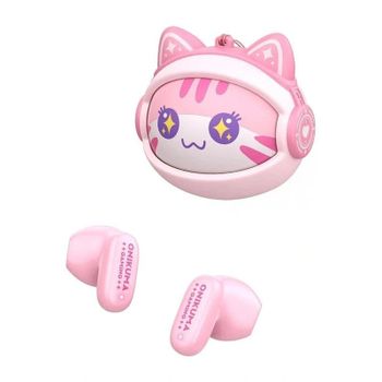 Auriculares ONIKUMA TX603 inalámbricos Bluetooth 5.4 gaming con estuche personalizable rosa