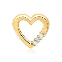 colgante 14 quilates oro amarillo 3 diamantes