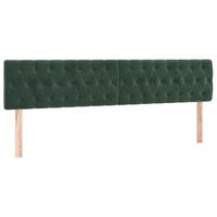 cabecero cama mueble de dormitorio con led de terciopelo 180 x 7 x 7888 cm verde oscuro m020002048
