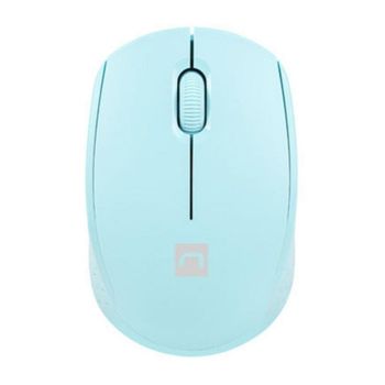 Ratón NATEC inalámbrico Bluetooth + USB 1600 DPI ambidiestro azul claro