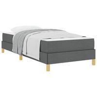 cama tapizada  200 x 80 cm  madera - gris