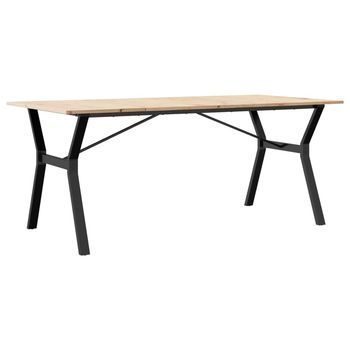 Mesa De Comedor | Mesa De Cena Marco Y Madera Maciza Pino Y Hierro 180x90x75cm