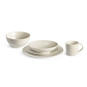 Plato de postre (x6) gres crema