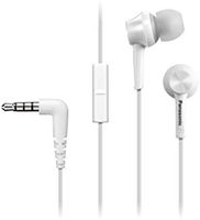 panasonic panasonicrp-tcm115e-w auriculares internos de tipo canal graves potentes microfono en linea compatibles con smartphone cable de 12 m blanco