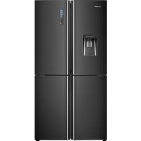 hisense rq689n4wf1 fridge freezer - black steel black