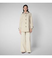 save the duck para mujer d42250w-grin20 abrigo april verde beige l casual poliester manga larga