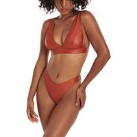 lisca banador top triangulo con aros jordan para mujer