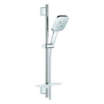 Conjunto De Ducha Con Barra Grohe Rainshower Smartactive 130 Cube 3 Chorros Chrome, 26584000