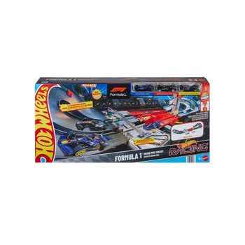 Pista Hot Wheels Racing F1 Motorizada Incluye 3 Coches Escala 1:64. 30,5x168,50x43,50 Cm