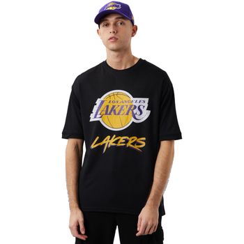 New-Era Camiseta NBA Los Angeles Lakers Script Mesh Tee para hombre