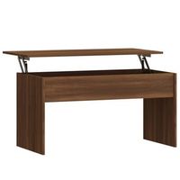 mesa de centro madera ingenieria marron roble 102x505x525 cm vidaxl