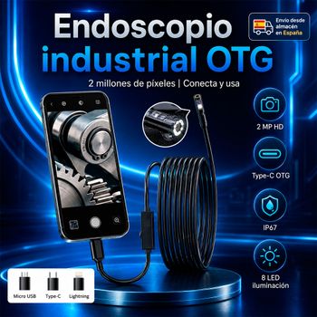 Cámara Endoscópica de Doble Lente KERUI 1080P, Cámara de Inspección Semirrígida, Boroscopio con Cable para Tuberías, Automóviles, Impermeable