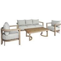 set sofa 3p y 2 sillones y mesa ce ntro aluminio