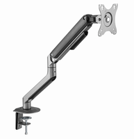 brazo ajustable gembird para monitor en escritorio gris espacial