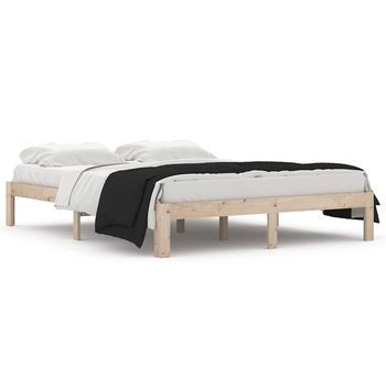 Estructura De Cama Doble Sin Colchón Madera Maciza 150x200 Cm Vidaxl