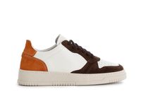 zapatillas deportivas con cordones para hombre en piel y ante multi chocolate 41