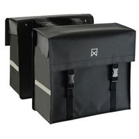 alforjas para bicicleta lona impermeable negro mate 40 l willex