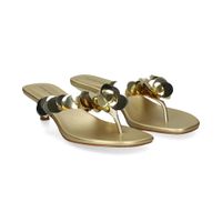 michael kors sandalias con tacon mujer - dorado talla 9