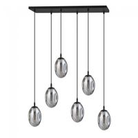 lampara colgante celeste grafito 6 luces