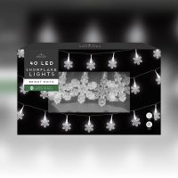40 led snowflake lights bright white - battery op
