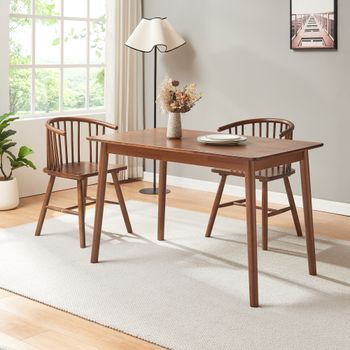 Mesa De Comedor Klijori Rectangular 120x70x74 Cm - Efecto Nogal [en.casa]