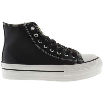 Victoria Zapatillas altas TRIBU DOBLE BOTÍN EFECTO PIEL NEGRO para mujer