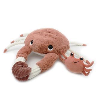 Peluche Ptipotos-cangrejo Madre Bebe Terracota
