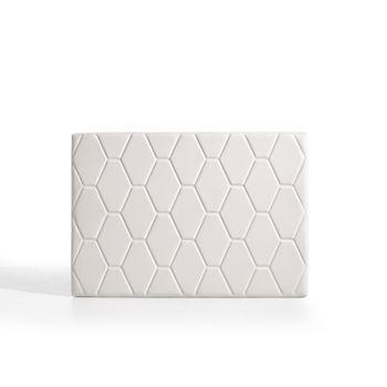 Cabecero Ágata Para Cama De 135 De Polipiel Blanco 154x115x8. Matris