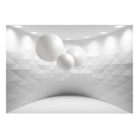 papel pintado 3d - geometric room 200x140 cm