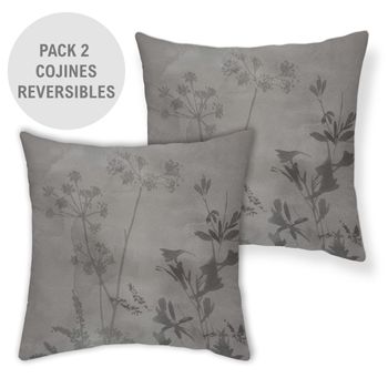NORDIC HOME Pack 2 Fundas de Cojín Decorativas Burbujas Gris