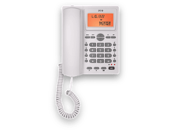 Teléfono - SPC Office ID 2, Análogo, Mute, Identificación de Llamada, Pantalla Iluminada, 4 Memorias Directas, Blanco