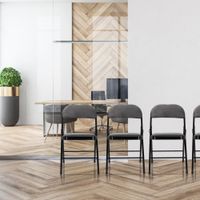 silla de tela  gris oscuro