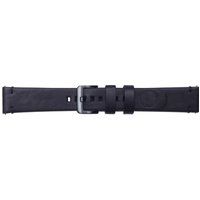 samsung essex classic leather 22 mm galaxy watch band - black medium black