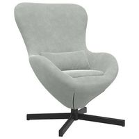 sillon huevo gris claro 63 x 73 x 90 cm terciopelo vidaxl
