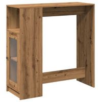 mesa alta con estantes madera roble artisian 101x40x1035 cm