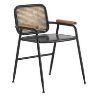 sillon con respaldo de bronce y estructura de metal negro