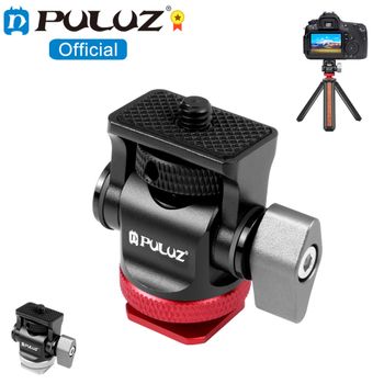 Mini adaptador de montaje de zapata fría con cabeza de bola para trípode oscilante de 180 grados con tornillo 1/4 para Monitor/grabadora de vídeo/cámara/teléfono